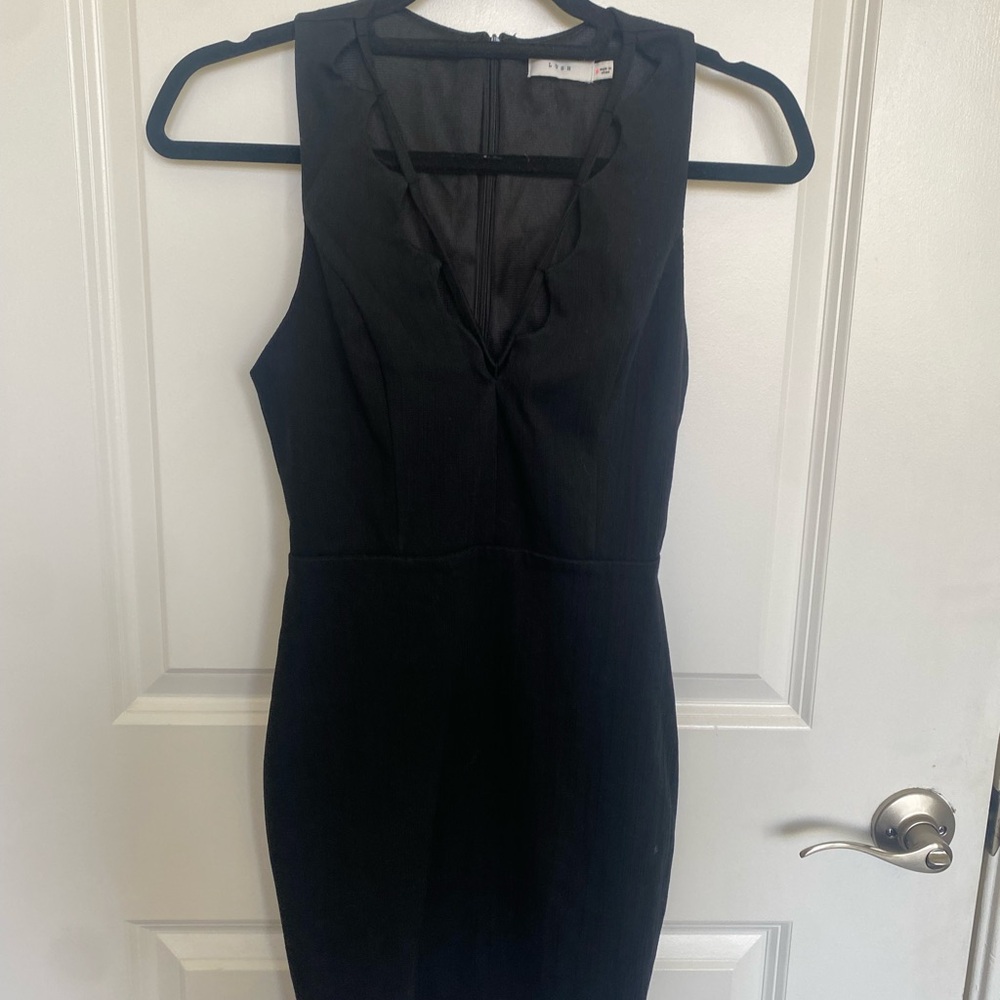 Lush Black Backless Dress